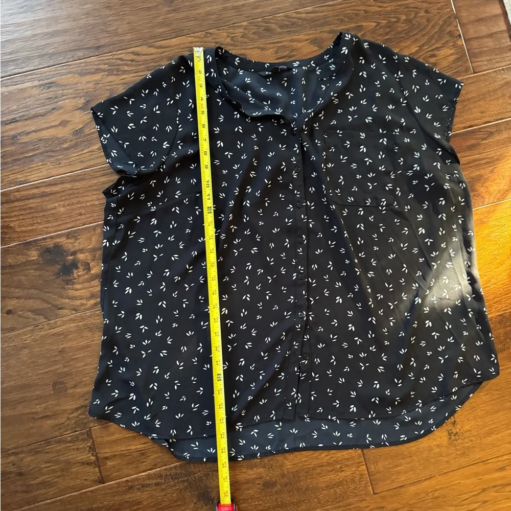 41 Hawthorn EUC Caralia Button Down Blouse Black Size 3x - Picture 7 of 8